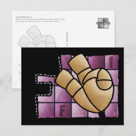 Cartão Postal Fingeralphabet F