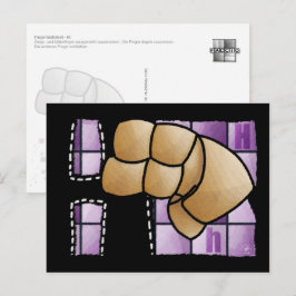Cartão Postal Fingeralphabet H