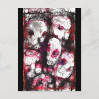 Cartão Postal Fingerpainting de Digitas dos zombis levanta