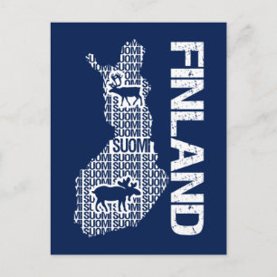 Cartão postal FINLAND personalizável