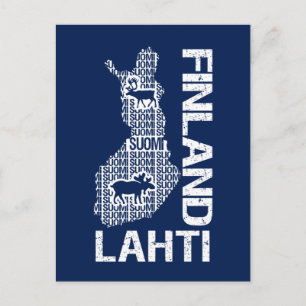 Cartão postal FINLAND personalizável - Lahti