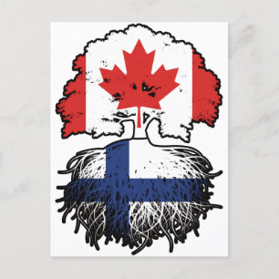 Cartão Postal Finlândia Finlândia Canadense Canada Tree Roots Fl