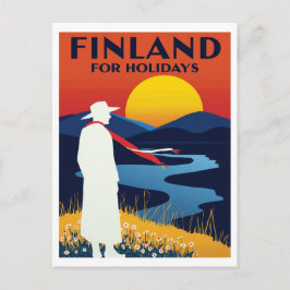 Cartão Postal Finlândia para Férias Paisagem de Verão