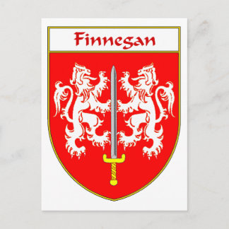 Cartão Postal Finnegan Casaco de Armas/Proteção Familiar