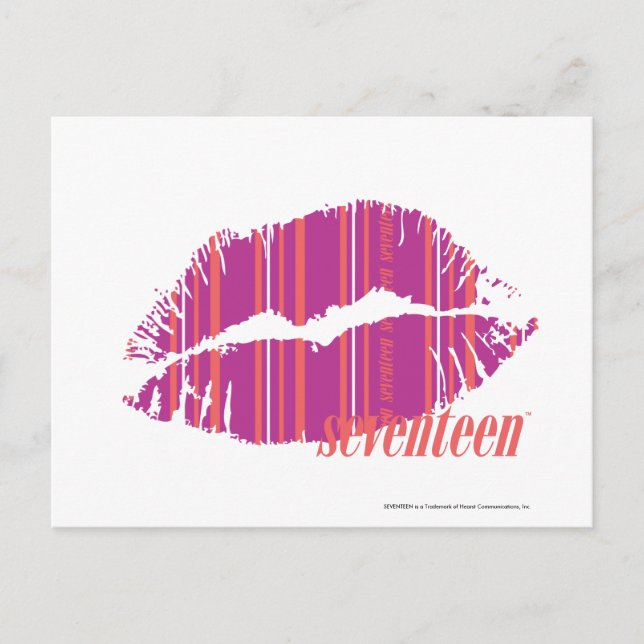 Cartão Postal Fino Stripes Roxo (Frente)