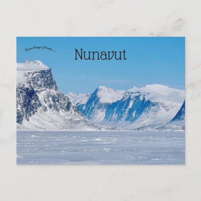 Cartão Postal Fiorde Pang Nunavut Canadá (Frente)