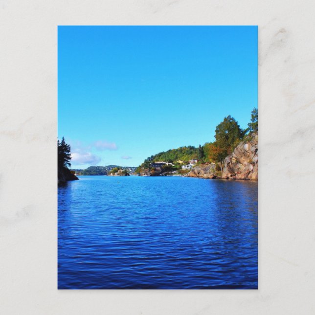 Cartão Postal fiordes noruegueses (Frente)