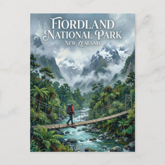Cartão Postal Fiordland National Park New Zealand