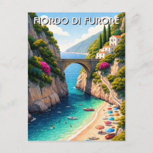 Cartão Postal Fiordo de Furore Itália
