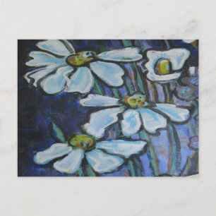 Cartão Postal Fiore, margaridas pintadas