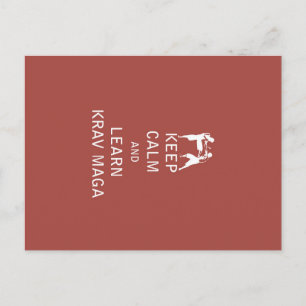 Cartão Postal Fique calmo e aprenda Krav Maga
