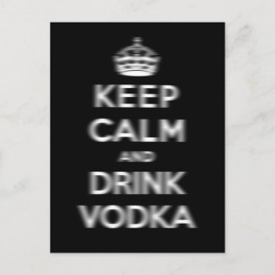 Cartão Postal Fique calmo e beba vodka