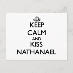 Cartão Postal Fique calmo e beije Nathanael