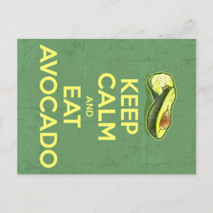 Cartão Postal Fique Calmo E Coma Avocado