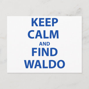Cartão Postal Fique calmo e encontre Waldo