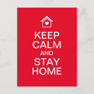Cartão Postal Fique calmo e fique em casa