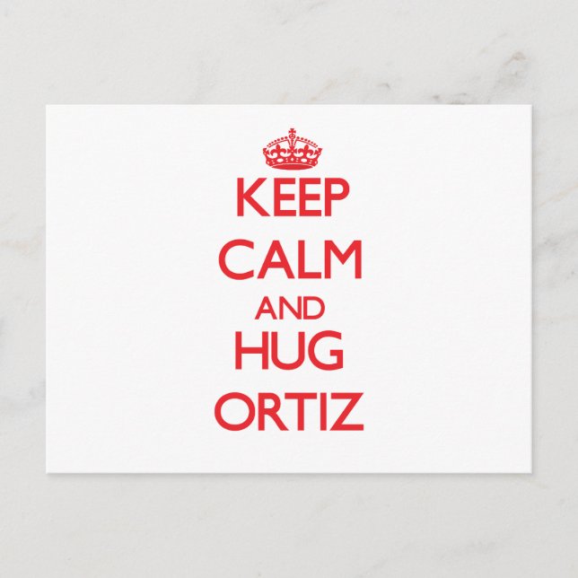 Cartão Postal Fique calmo e Hug Ortiz (Frente)