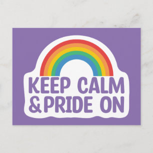 Cartão Postal Fique Calmo E Orgulho Orgulho gay Mês