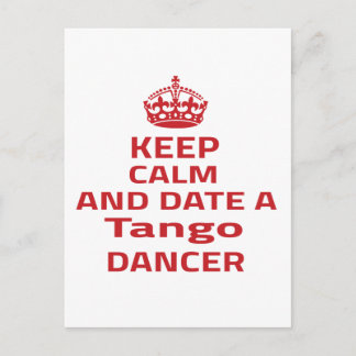 Cartão Postal Fique calmo e saia com um dançarino Tango