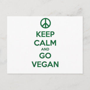 Cartão Postal Fique calmo e vá embora VEGAN
