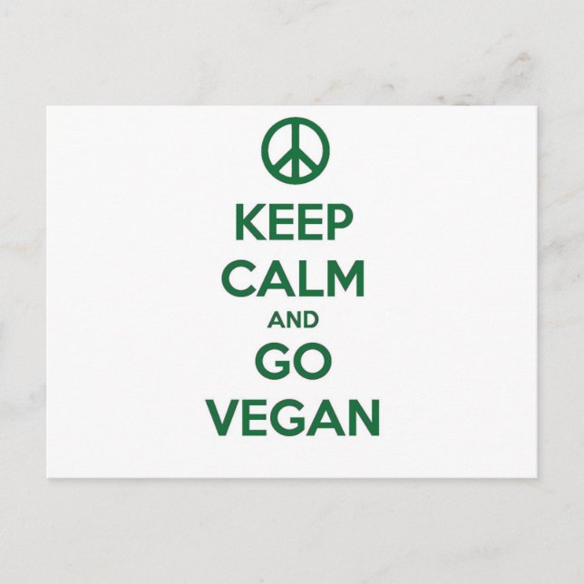 Cartão Postal Fique calmo e vá embora VEGAN (Frente)