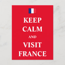 Cartão Postal Fique calmo e visite a França