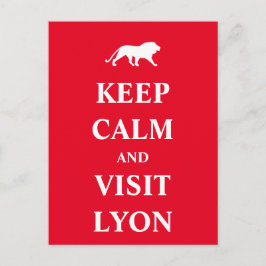 Cartão Postal Fique calmo e visite Lyon