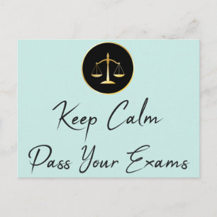 Cartão Postal Fique Calmo. Passar Seus Exames