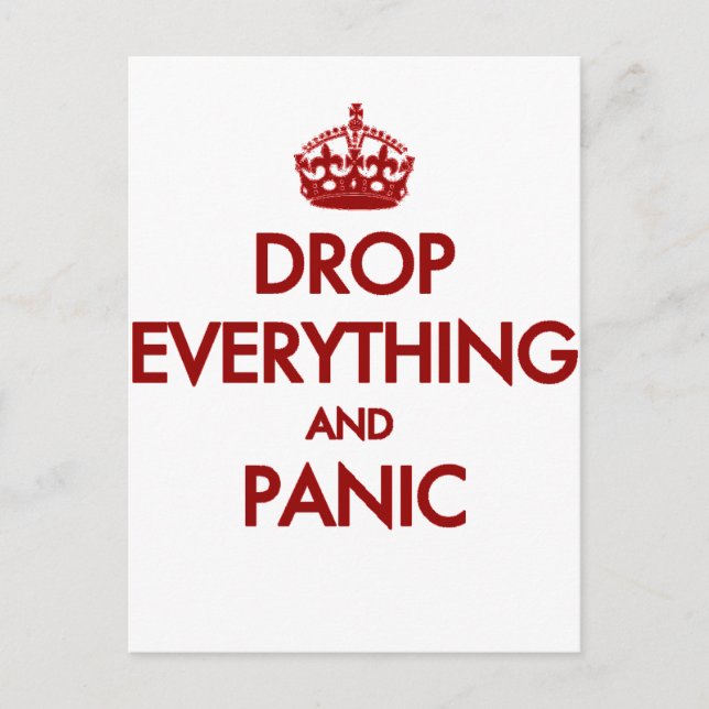 Cartão Postal Fique Calmo? Pfft! (Frente)