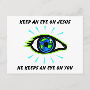 Cartão Postal Fique de olho no presente cristão de Jesus