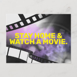 CARTÃO POSTAL FIQUE EM CASA E ASSISTA A UM FILME