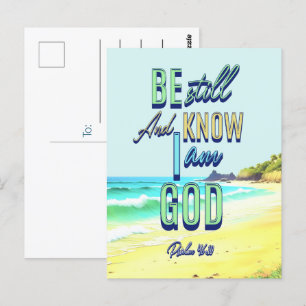 Cartão Postal Fique quieto e saiba que sou Deus