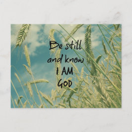 Cartão Postal Fique quieto e saiba que sou Deus Bíblia Verdadeir
