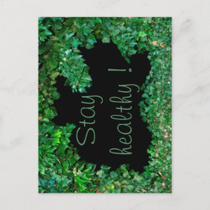 Cartão Postal Fique saudável com a Ivy verde