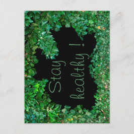 Cartão Postal Fique saudável com a Ivy verde