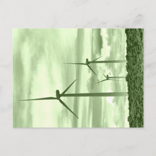 Cartão Postal Fique Verde com o Windpower