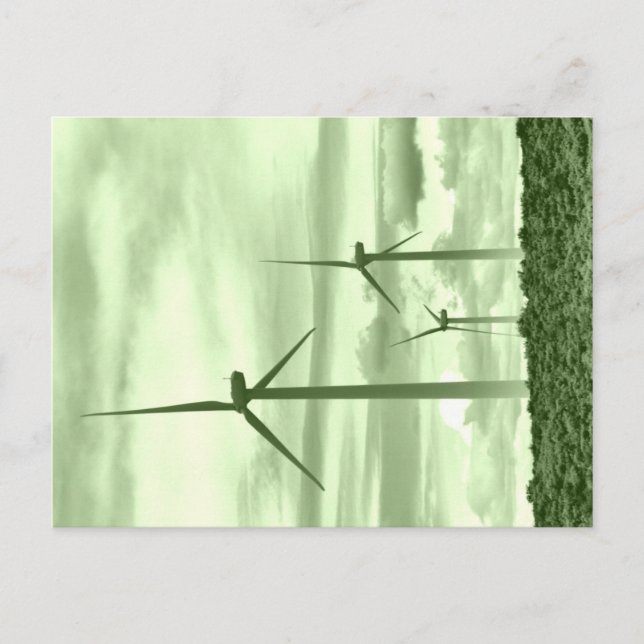 Cartão Postal Fique Verde com o Windpower (Frente)