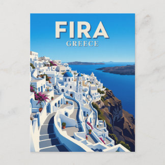 Cartão Postal Fira, Santorini Grécia