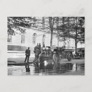Cartão Postal Fire Truck Wash, 1923