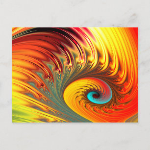 Cartão Postal Fireball Fractal