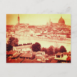 CARTÃO POSTAL FIRENZE - ANTIQUE FLORENCE PANORÂMICA VIEW 1859