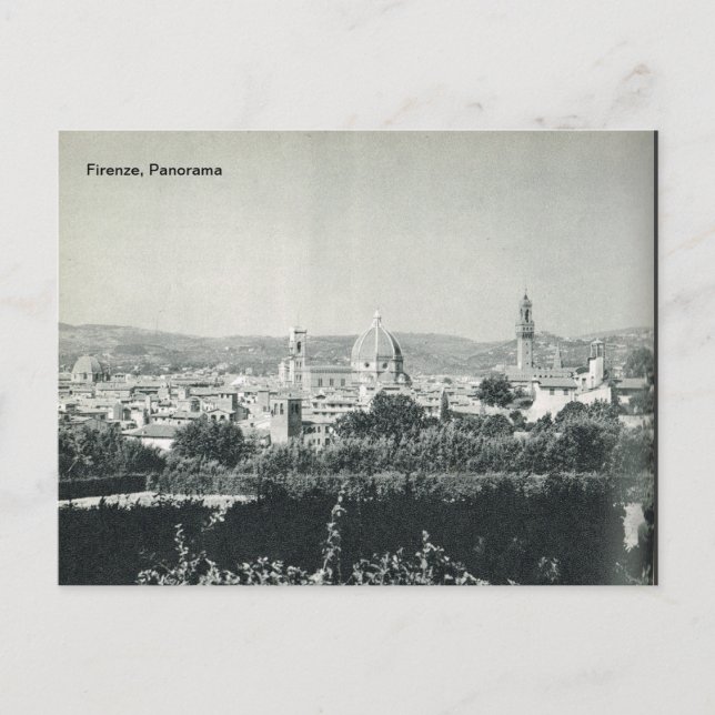 Cartão Postal Firenze, Florença, Panorama (Frente)