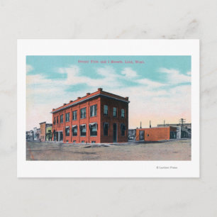 Cartão Postal First and I Street CornerLind, WA