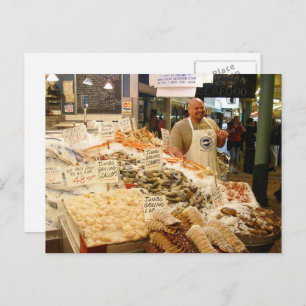 Cartão Postal Fish Market Seattle Washington