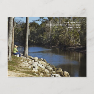 Cartão Postal Fishin' no Rio Postcard