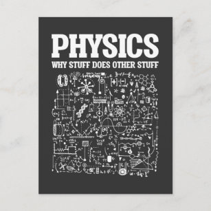 Cartão Postal Física Engraçada Professora de Ciência da Física