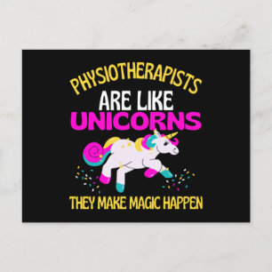 Cartão Postal Fisioterapeuta Unicorn, Fisio Magical do Unicórnio