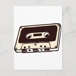 CARTÃO POSTAL FITA DE CASSETE MÚSICA