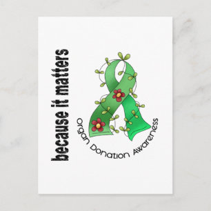 Cartão Postal Fita de Dádiva de Órgãos