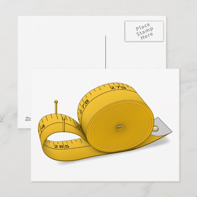 Cartão Postal Fita métrica do caracol (Frente/Verso)
